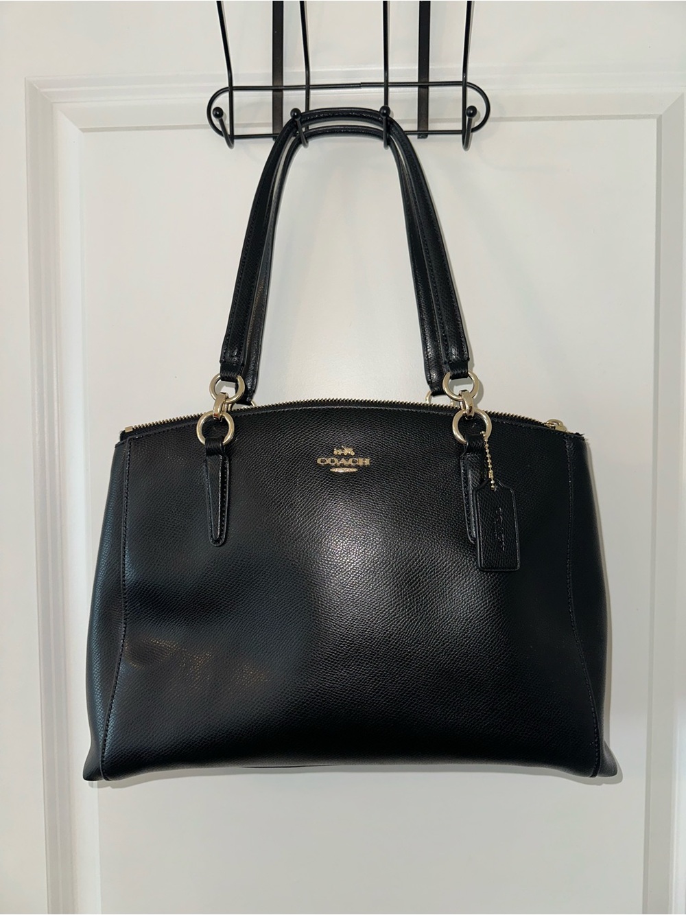 COACH Christie Carryall— Black with Gold Hardware